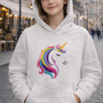 Fille souriante dans un décor urbain
