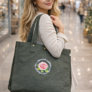 Grand Sac en coton délavé RAJ  "Rose "